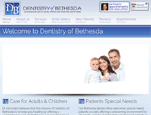 Tablet Screenshot of dentistryofbethesda.com